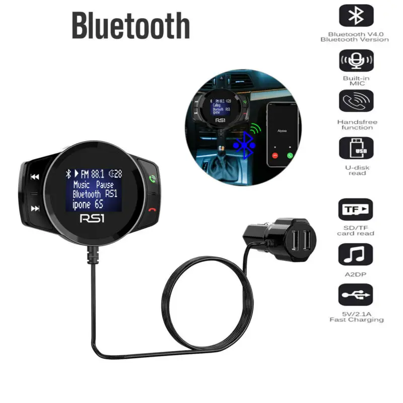 USB автомобильный комплект lcd SD FM передатчик MP3-плеер магнит громкой связи беспроводной Bluetooth