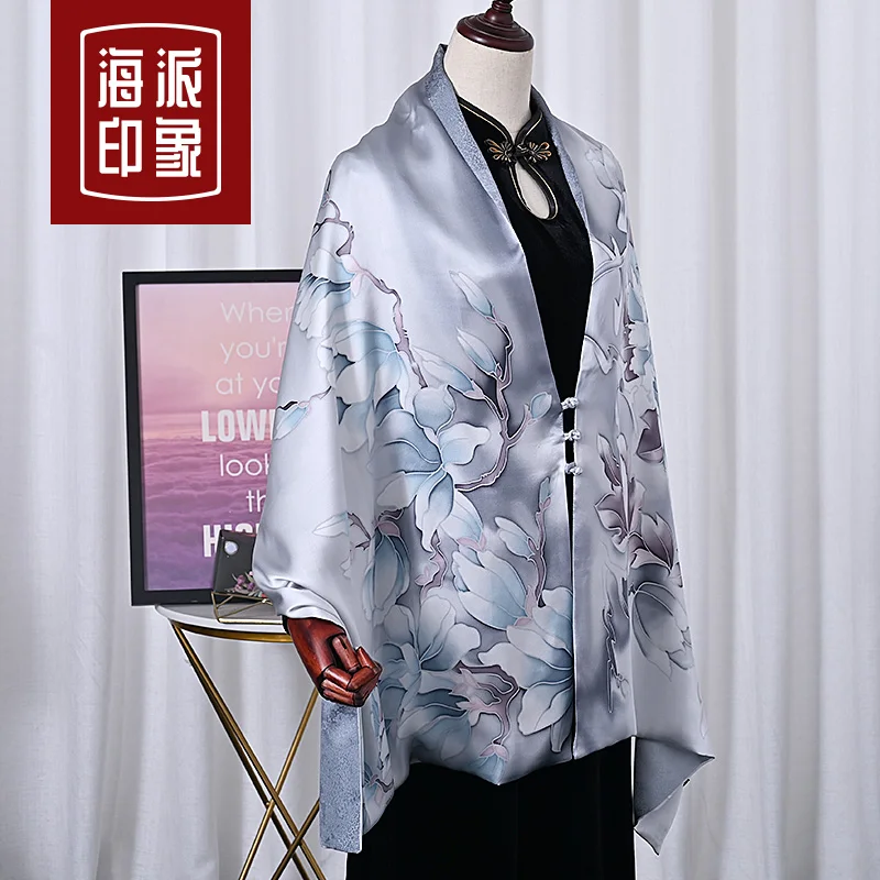 

★high-grade mother long silk scarves female joker mulberry silk scarves hangzhou silk shawl and the spring and autumn