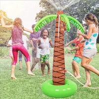155cm inflatable pvc coconut palm tree water sprinkler with swimming pool portable outdoor beach party water spray toys for kids