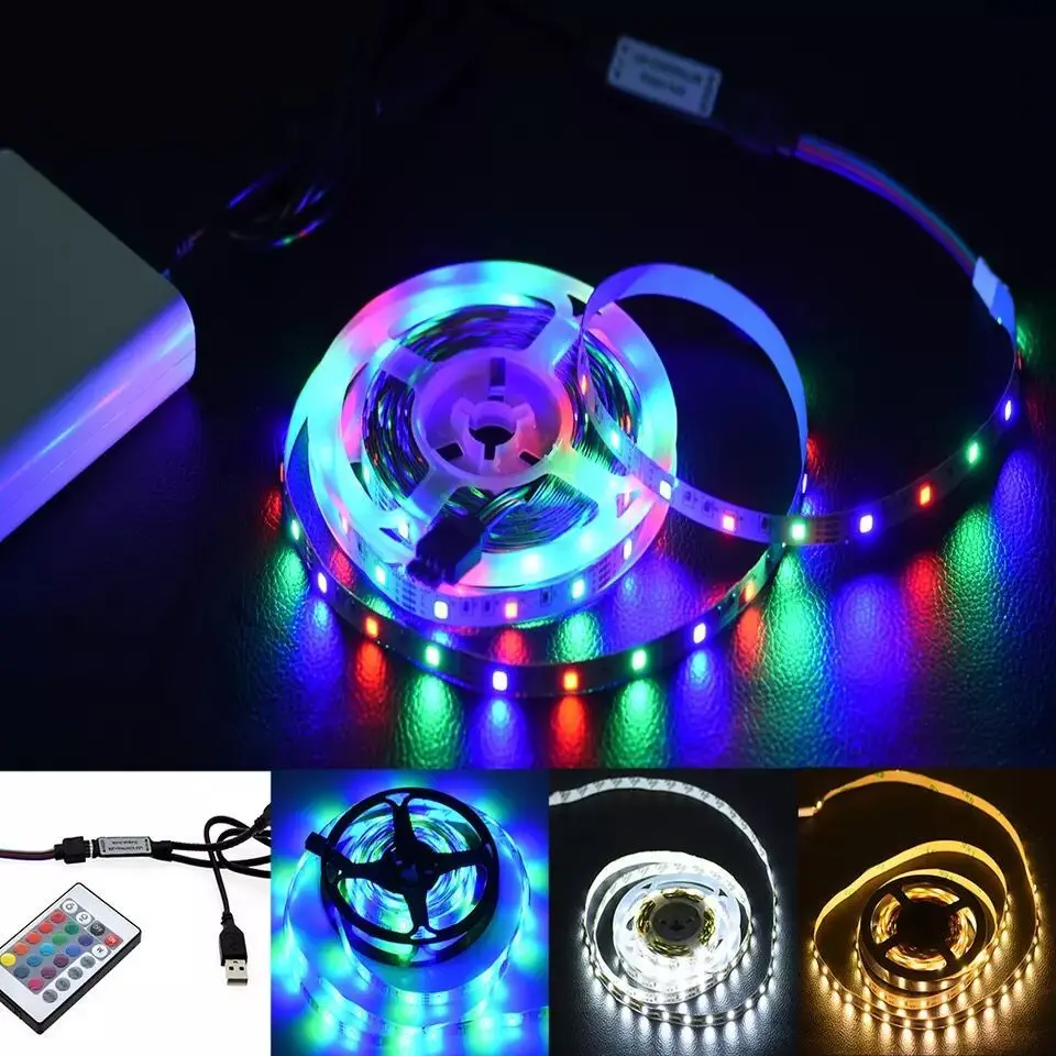 

LED Strip Room Light 5V USB 60 LEDs/m 2835 SMD LED Flexible Tape HDTV TV Desktop PC Bottom Screen Lighting 1M 2M 3M 4M 5M