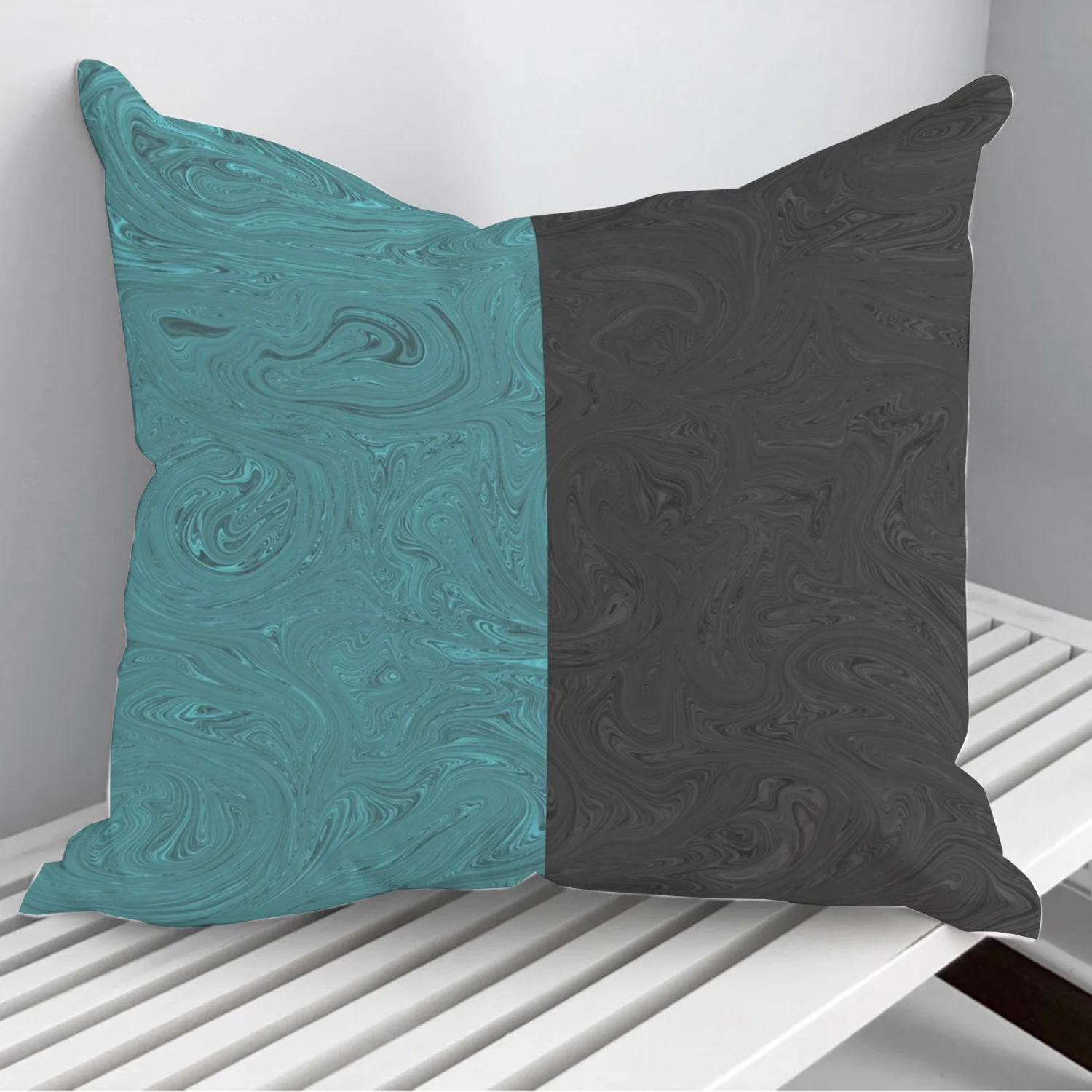 

blue and grey Pillowcase Decorative Sofa Cushion Case Bed Pillow Cover Home Decor Car Cushion Cover 45*45cm