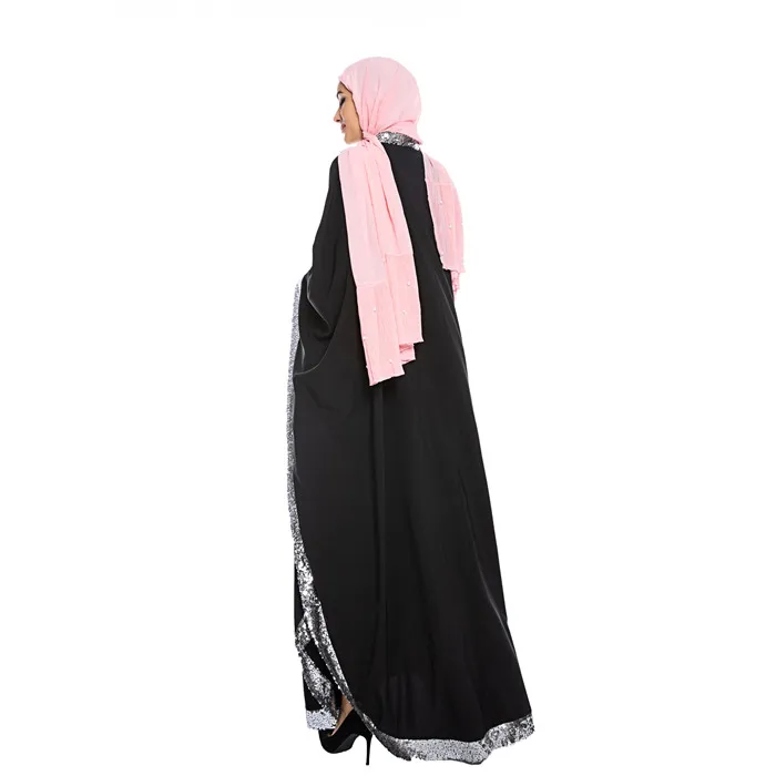 Мусульманское платье-хиджаб с блестками abaya s Djellaba Femme кафтан марокканский кафтан Дубай турецкие платья ислам одежда для женщин Оман