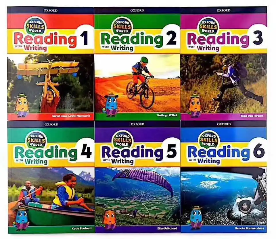6 Books Oxford Skills World Reading with Writing  English Picture Books Baby Early Childhood words learning gift For kids