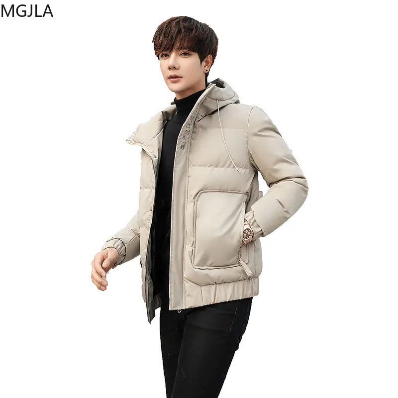 

Hooded Cotton Men's Winter Korean Version Slim Men's Coat Collar Thick Warm Down Cotton Clothing Tide Winter Jacket Men Jacket