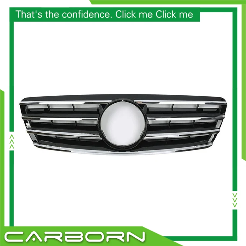 Передняя гоночная решетка для Mercedes Benz C class W203 C230 C240 C280 2000 2006 с эмблемой CL|Гоночные