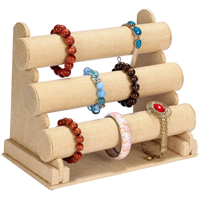 

Three-Layer Flannel Bracelet Bracelet Stand Watch Stand Jewelry Display Stand Removable