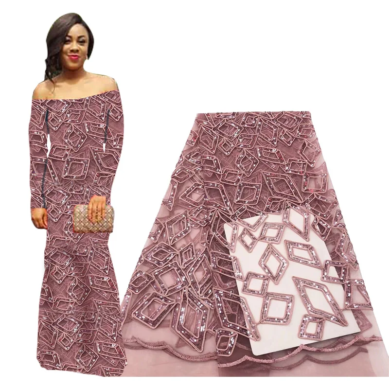 Лучшая продажа алмазной формы блесток кружевная ткань 2019 вышивка Французский