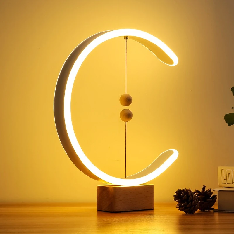 moonlux Creative Intelligent Desk Lamp Magnetic Suspension Balance Decorative Bedside Night Light