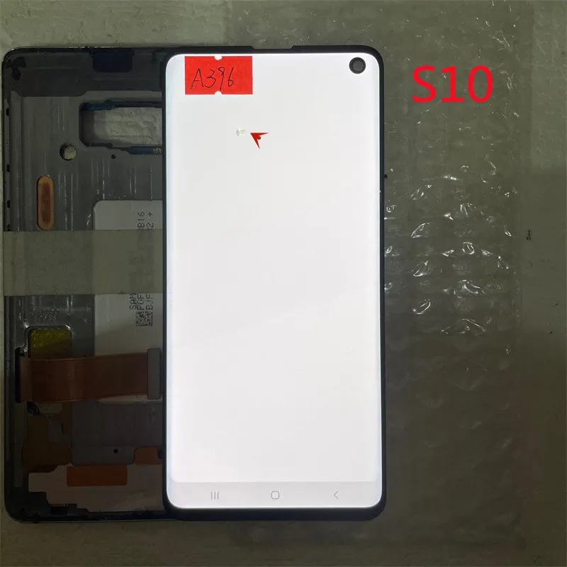 Pantalla LCD Original para Samsung S10 G973 SM-G9730 G973F, montaje de digitalizador con pantalla t&aacute;ctil, piezas con marco de pantalla defectuosa-4