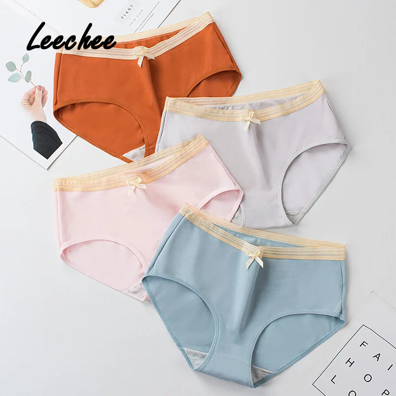 Трусики женские хлопковые однотонные кружевные 8 цветов на выбор Трусы со