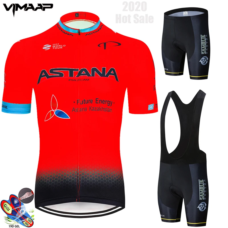 2020 Команда Астана Велоспорт Джерси велосипедная одежда Быстросохнущий