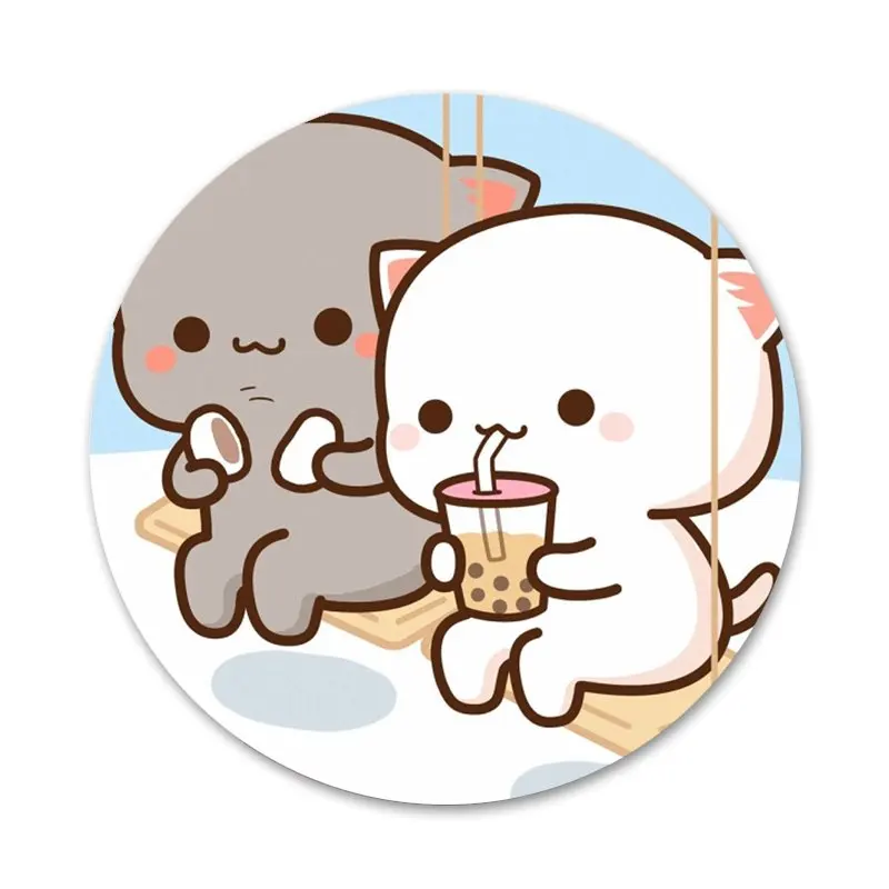Милый mochi персиковый Кот значок для одежды рюкзак украшение подарок | Дом и сад