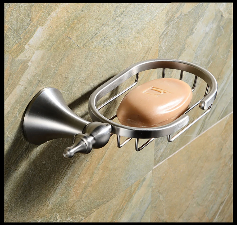 Stainless Steel Soap Dish Bathroom Storage Soap Rack Plate Box Container Wall Storage Rack Holder
