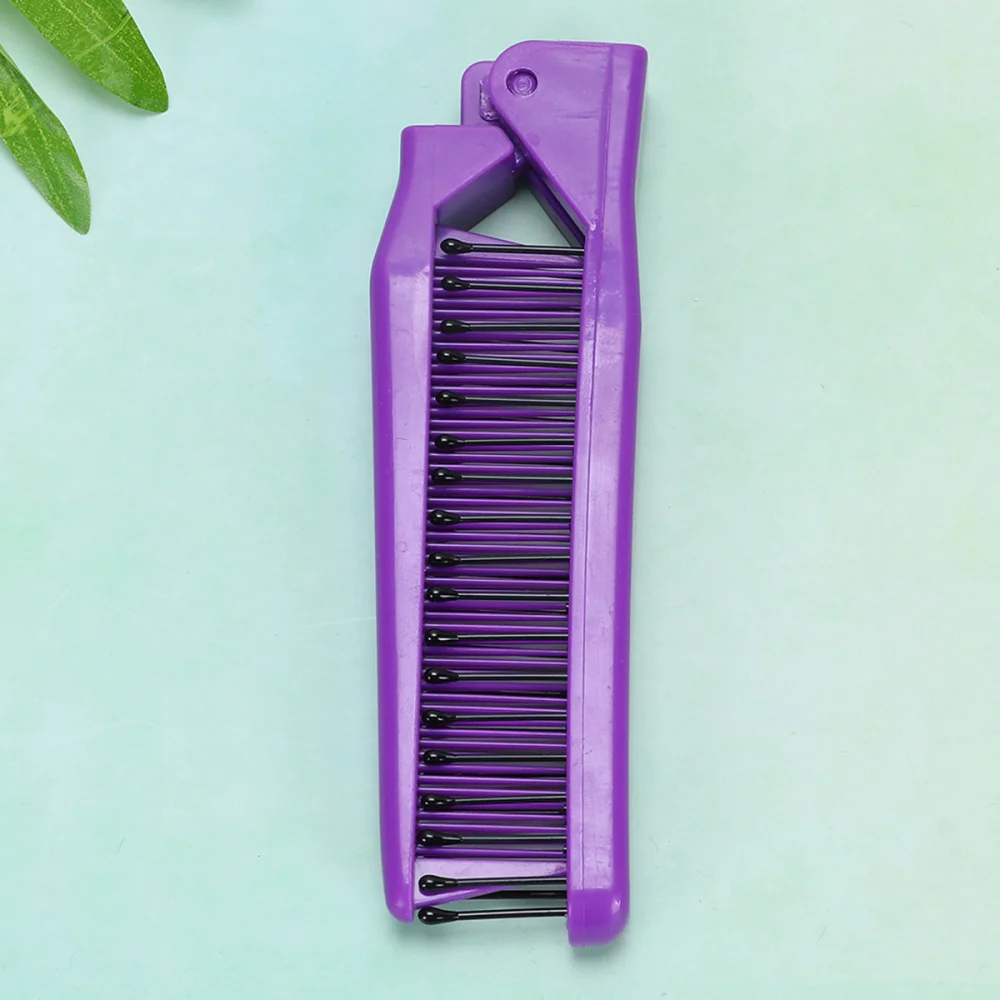

1 Bag/6pcs Foldable Comb Double-Headed Hair Folding Comb Anti-static Hair Comb High Temperature Resistance Comb (3pcs Black, 3pc