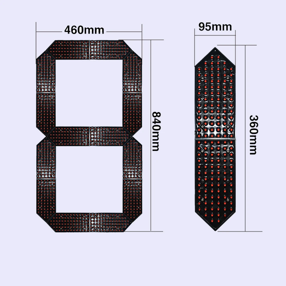 Уличный 7 семисегментный светодиодный цифровой номер 4 шт./лот 32 дюйма красный