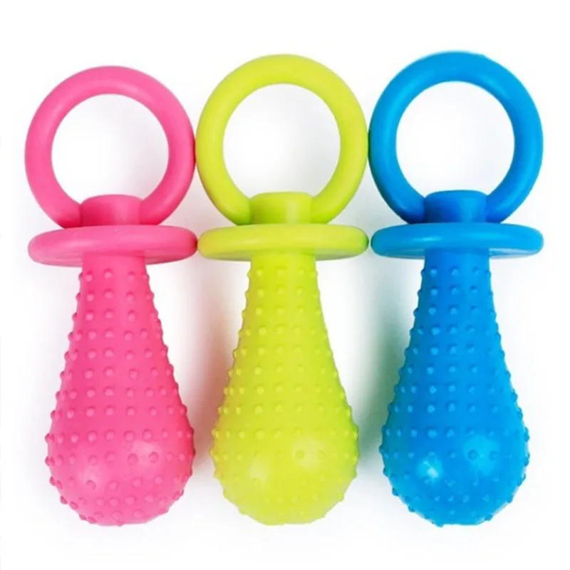 Pet Rubber Pacifier Dog Toy Interactive Soother Cat Puppy Elasticity Teeth Chew Toys Tooth Cleaning | Дом и сад