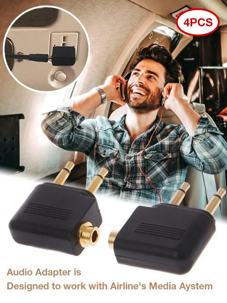 4 шт./компл. переходник для авиационной гарнитуры 3 5 наушников авиакомпании папа