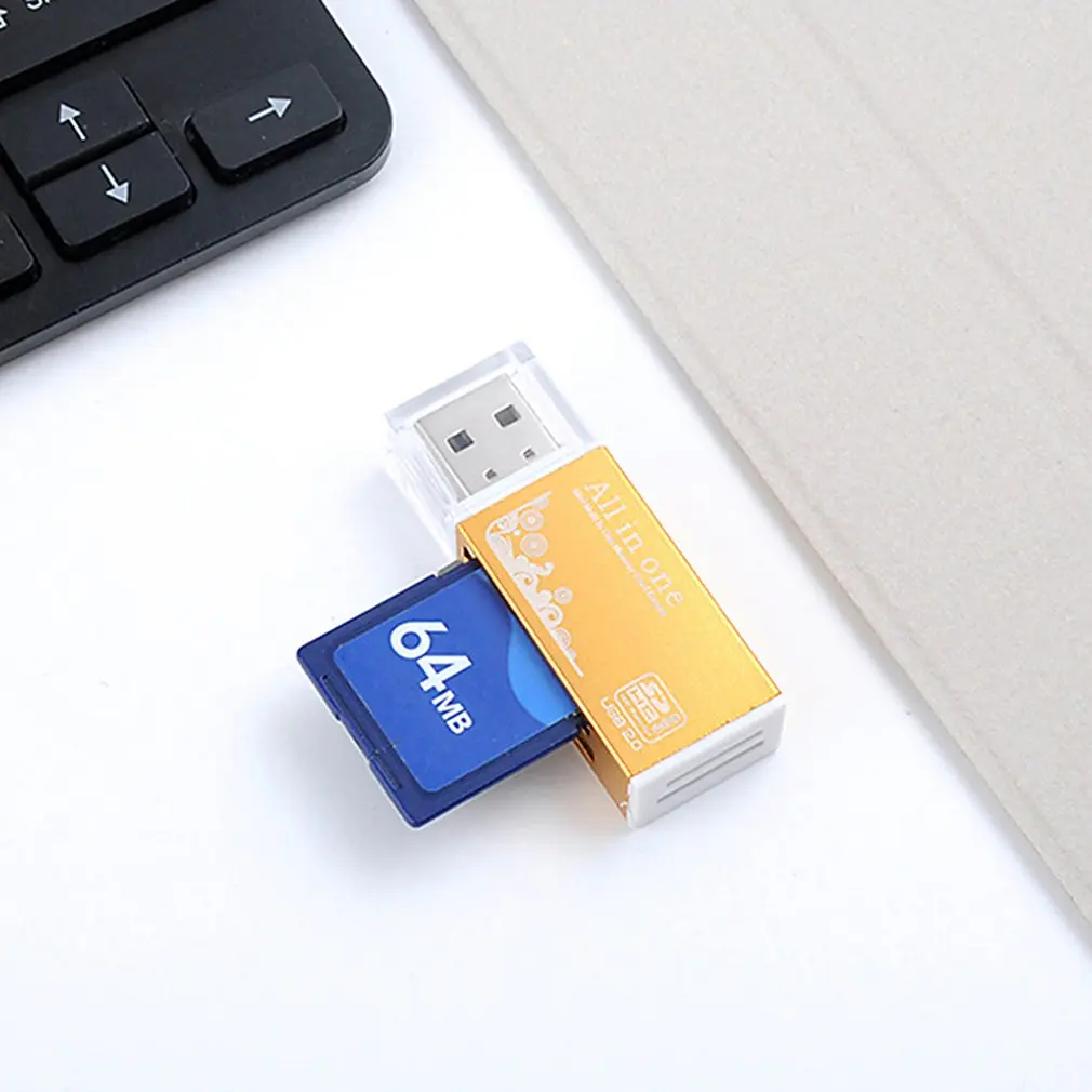 4 в 1 Micro USB 2 0 считыватель карт памяти usb адаптер для SD карты TF M2 MMC MS PRO DUO кардридер| |