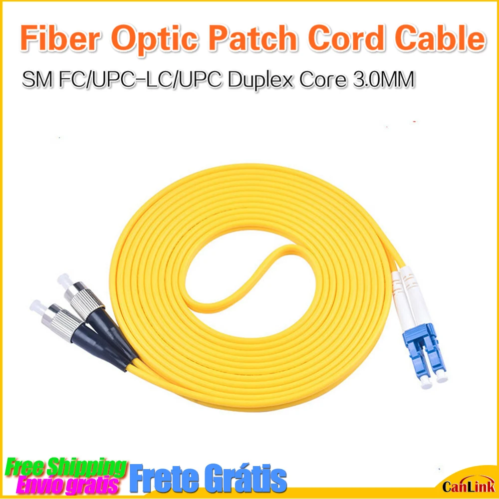 

Simplex Mode Duplex Core 3.0MM FC UPC-LC UPC Patch Cord Optic Fiber Jumper Cable 10M 15M 20M 30M 50M Free shipping