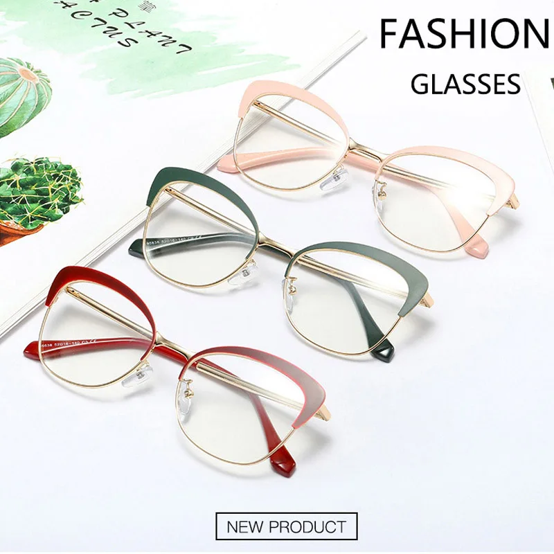 Модные поддельные маленькие очки оправа для женщин антибликовый светильник