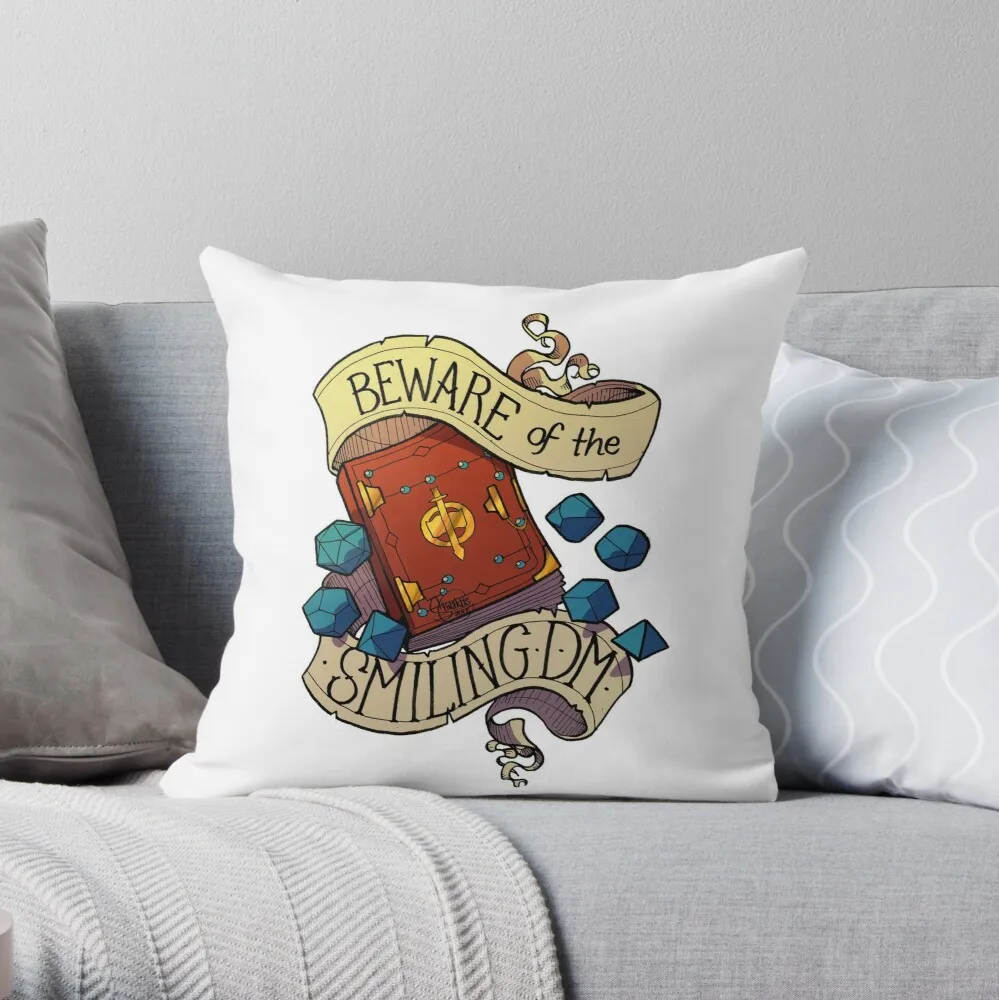 

Beware of the Smiling Dungeon Master Throw Pillow Pillow Case Polyester Home Decora Pillowcases Throw Pillow Case