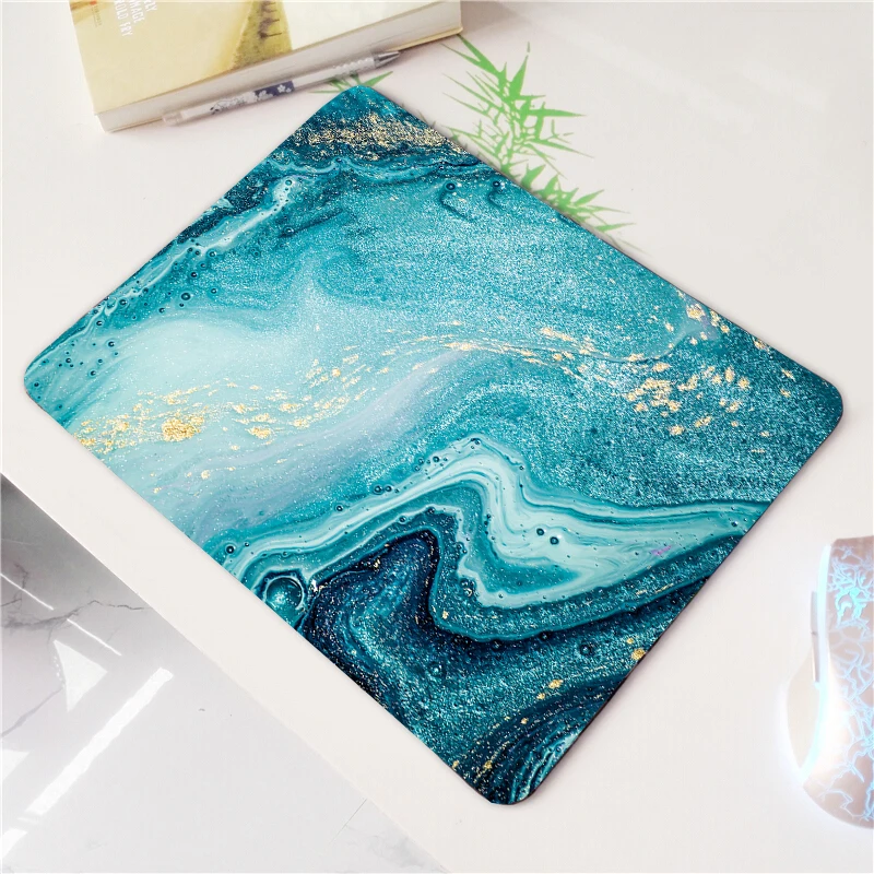 

MRGL Blue Pink Liquid Marble Pattern Mouse Pad Small Watercolor Oil Painting Creative Gaming Gaming Laptop Keyboard Pad