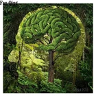 Алмазная 5d Вышивка сделай сам, странное дерево, полноразмернаякруглая алмазная живопись, вышивка крестиком, Алмазная мозаика, 3d изображения