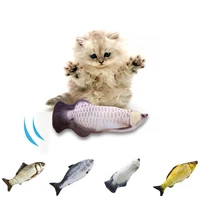 30cm electronic cat toy fish usb electric charging simulation dancing jumping moving floppy fish cat toy for cats toys supplies