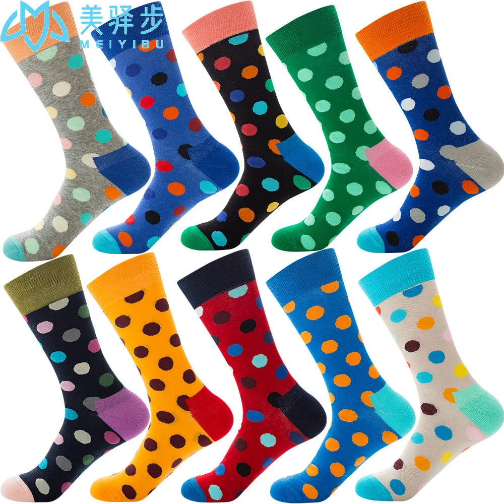 10 Pairs Per Set Funny Socks Fashion Hip Hop Skateboard Socks Cotton Cartoon Men Women Diamond Shape Socks Funny