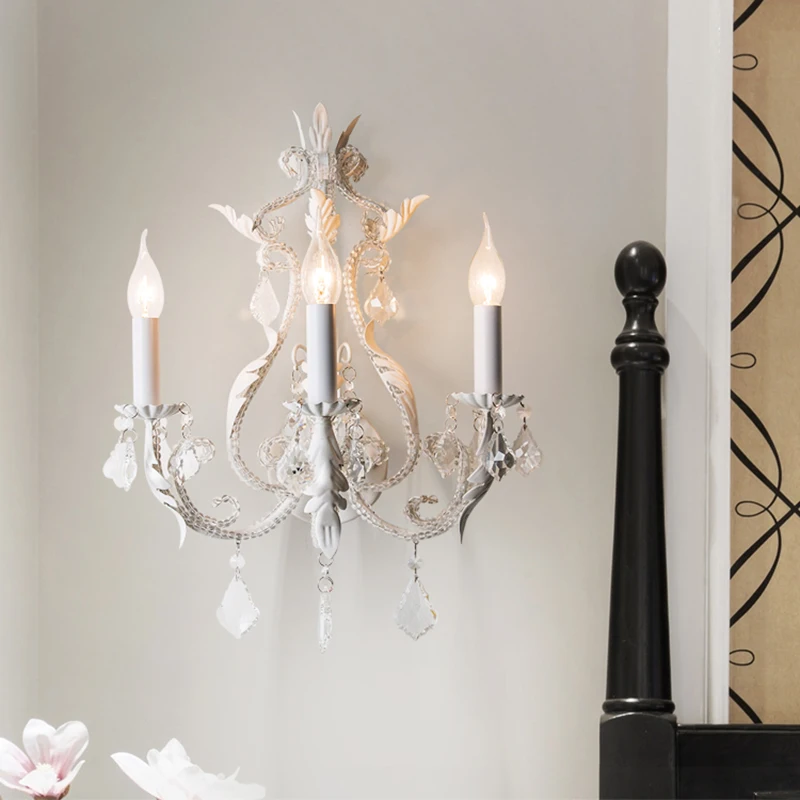 ECOLIGHT Ретро металлическая настенная лампа свеча бра для спальни гостиной вход