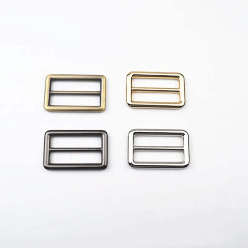 

2pcs 39mm Metal Duty Strong Shoulder Bag Strap Belt Web Rectangle Adjust Tri-glide Buckle Slider Loop Ring Leather Craft Repair