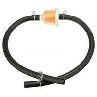 1 x fliter with hose and clips universal fuel petrol inline filter hose pipe line clips mini moto dirt bike for 47cc 49cc