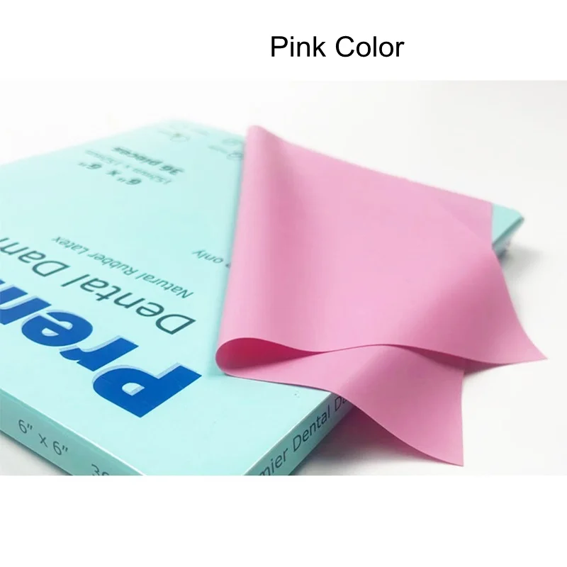 

Pink Color Dental Nature Latex Rubber Dam Sheets Disposable Hygenic Consumables 36Sheets/Box
