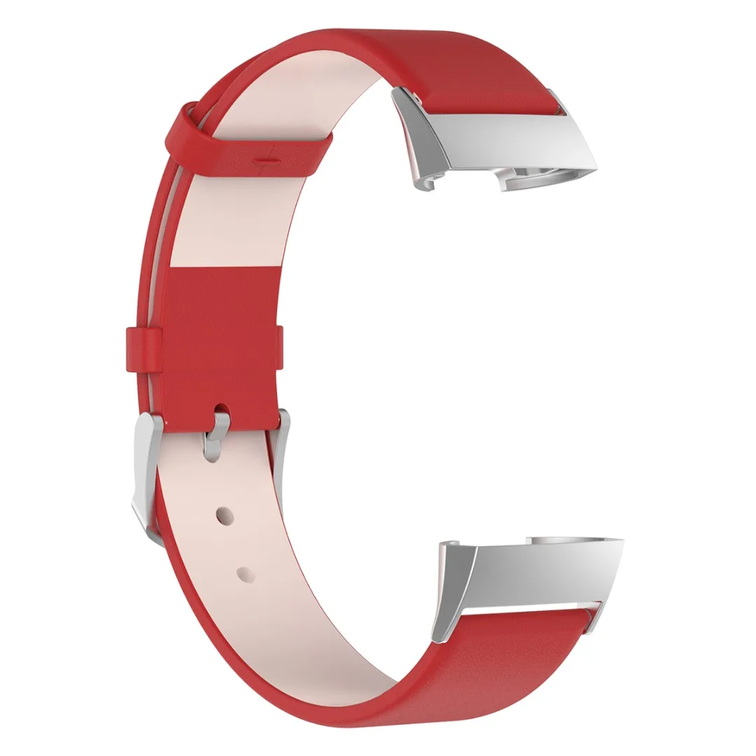 Ремешок кожаный для смарт часов Fitbit Charge 3 сменный Браслет из натуральной кожи