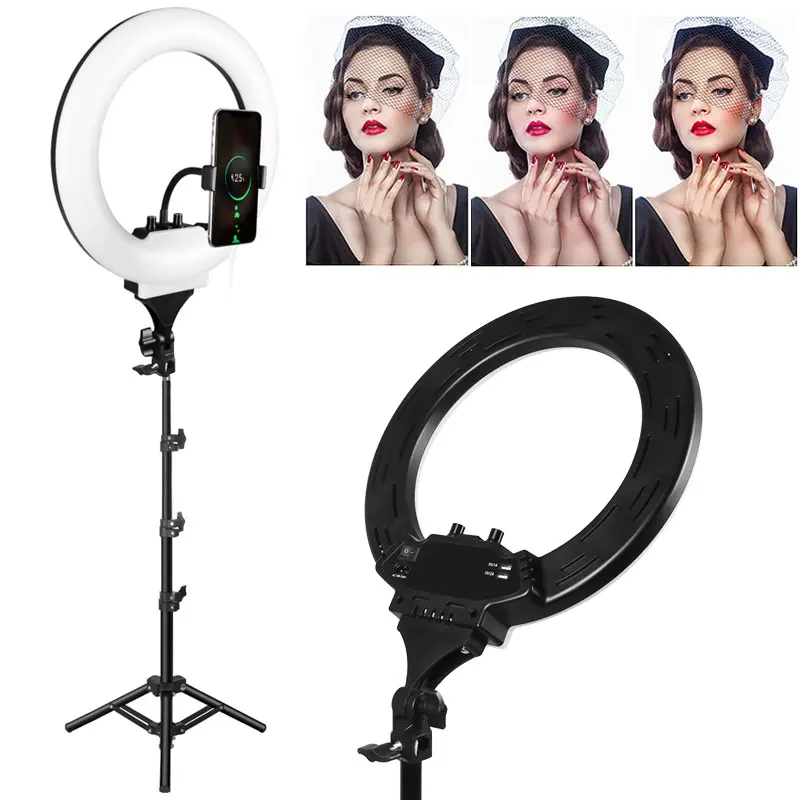14 inch 35cm Photography LED Selfie Ring Light Photo Studio Camera Light With Phone Holder Tripod Stand For Makeup Video Live