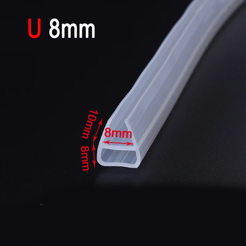 Economical F/U/H Shape Glass Door Tape Sealing Silicone Rubber Window Gasket Strip Bath Screen ds99 | Дом и сад