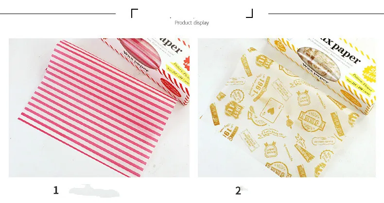 50Pcs/Lot Wax Paper Food Grade Grease Wrappers Wrapping For Bread Sandwich Burger Fries Oilpaper Baking Tools | Дом и сад