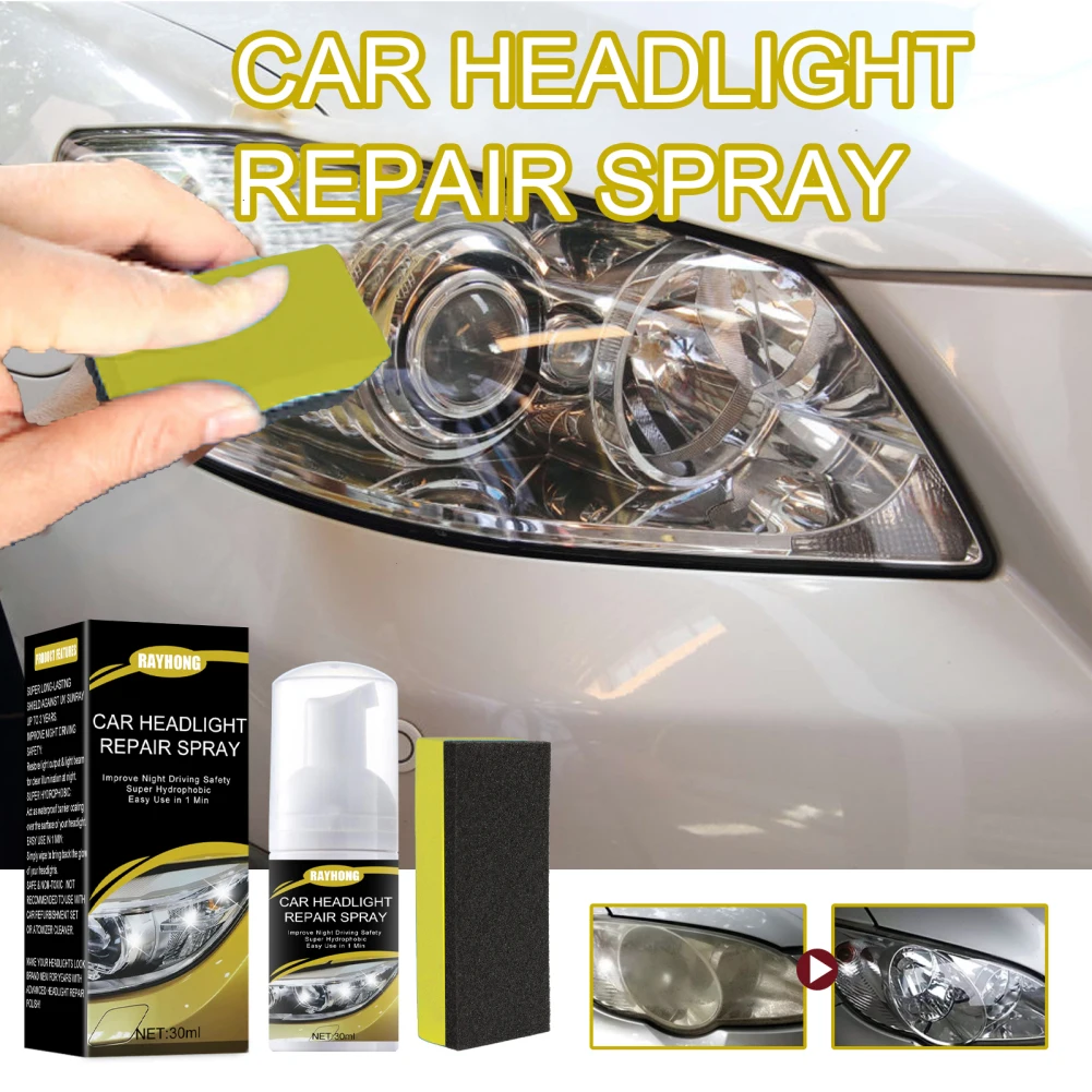 

Спрей для ремонта автомобильных фар с щеткой, 30 мл