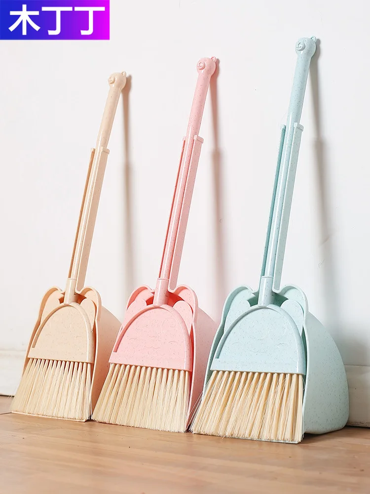 

Children's mop broom dustpan set mini broom baby kindergarten sweeping and cleaning combination toy artifact
