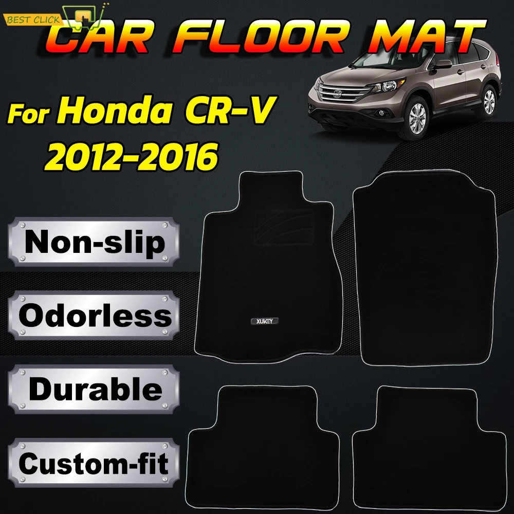 Автомобильные коврики для Honda CR V CRV 2012 2016 нейлоновые индивидуальные черные