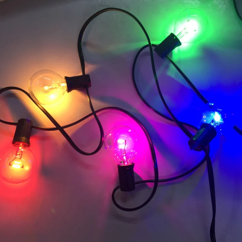 

LED Color Light String G40 Waterproof Outdoor Light String Christmas Holiday Wedding Party Lights Decoration