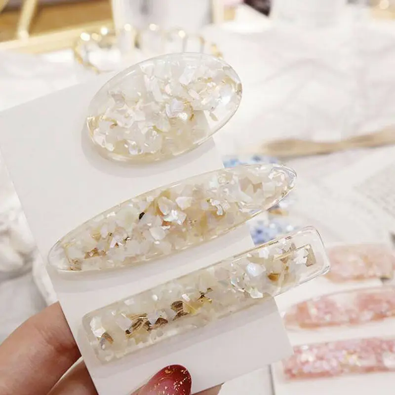 Женские заколки для волос винтажные геометрические Овальные Заколки розового и