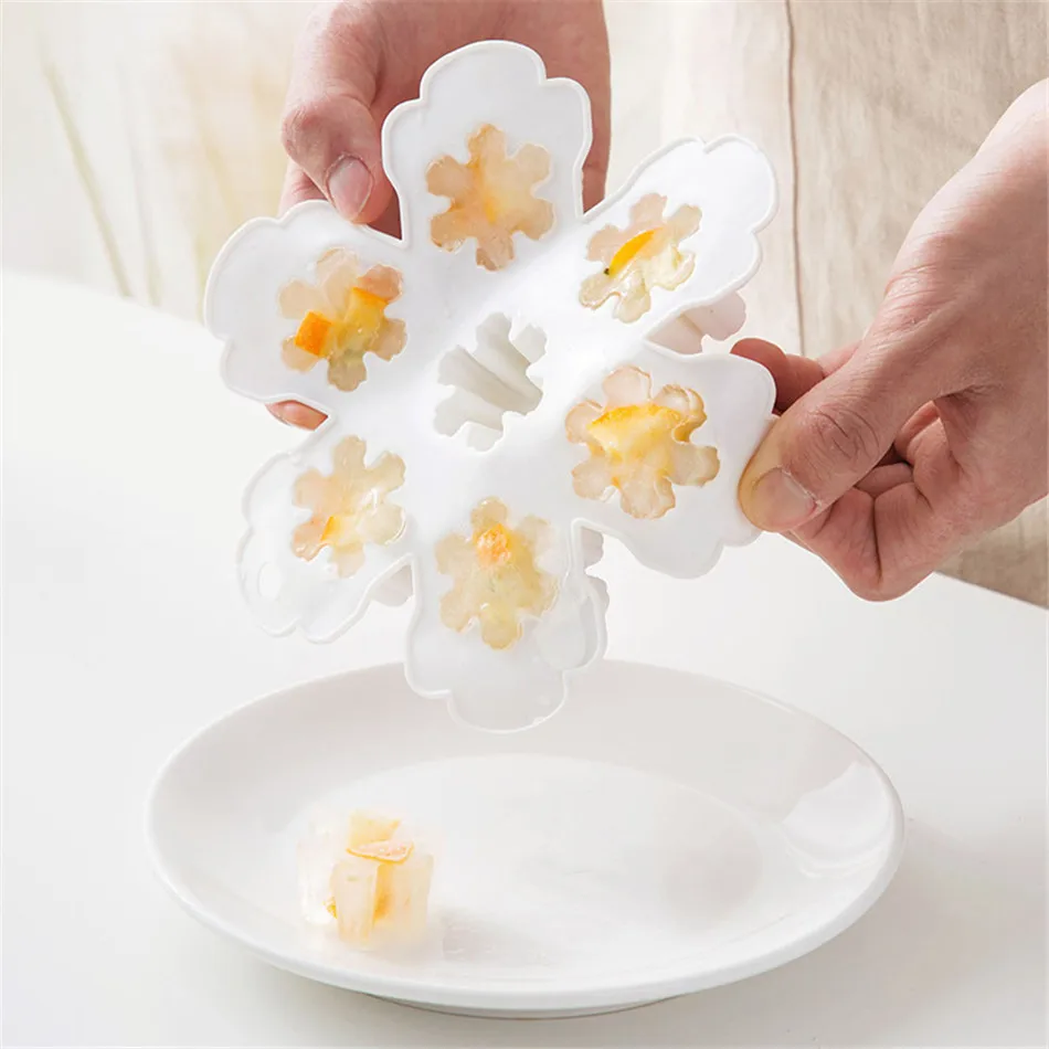 Снежинка ледяной куб плесень холодильник домашний ящик шлифовальный станок для