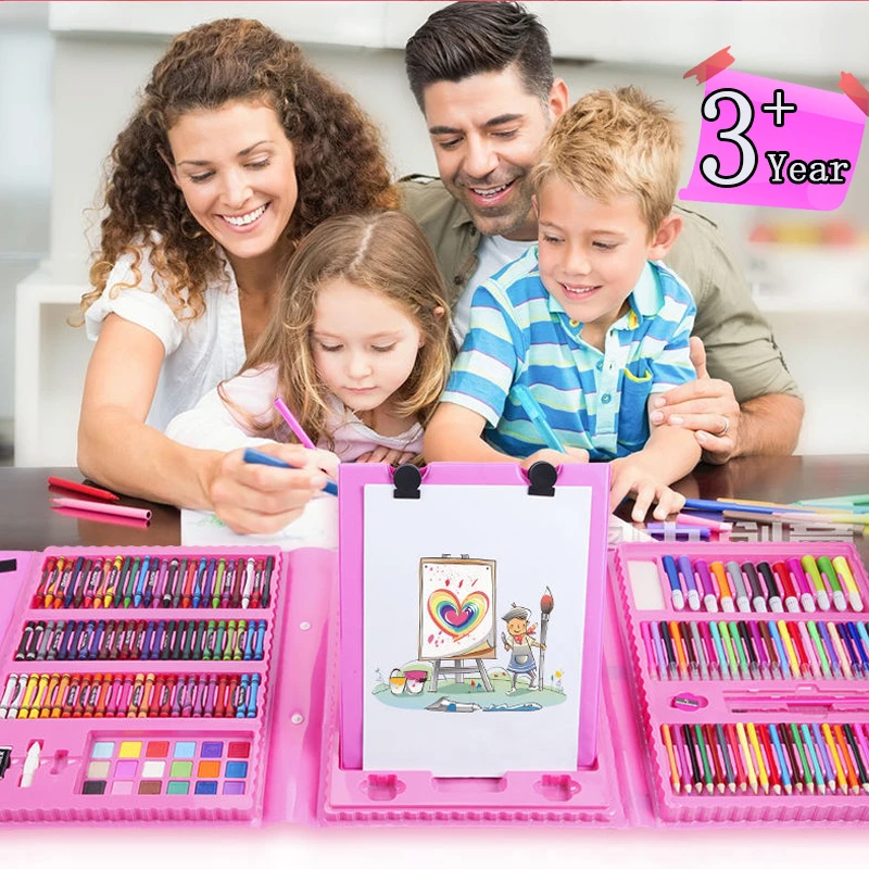 

42-208pcs Watercolor Pencils Crayon Set Non-toxic Educational Toys Painting Gift Pen Drawing Art Colored For Kids Student