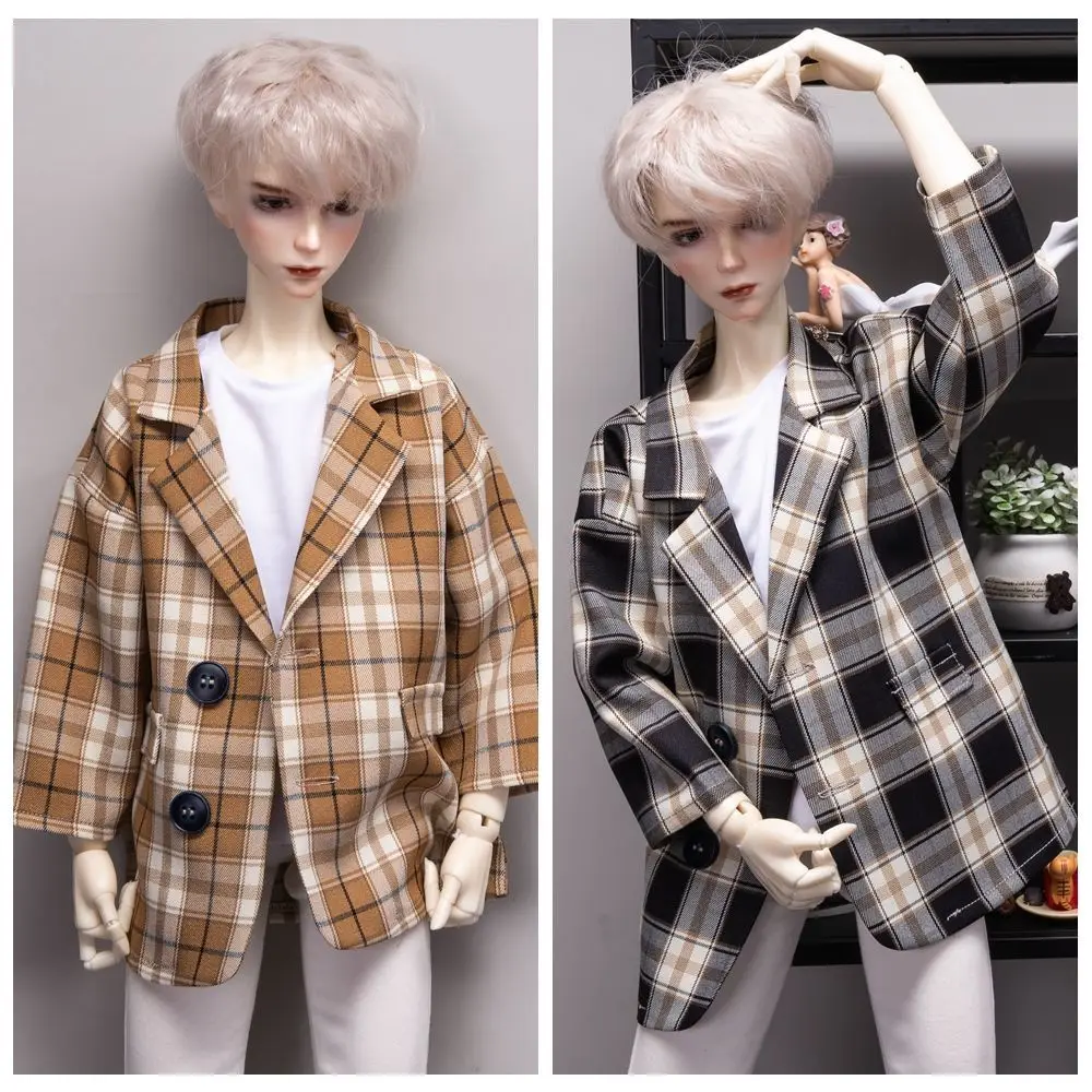 

BJD doll clothes 7-point Sleeve Plaid suit coat 1 / 4-point 1 / 3 male doll strong body doll clothes