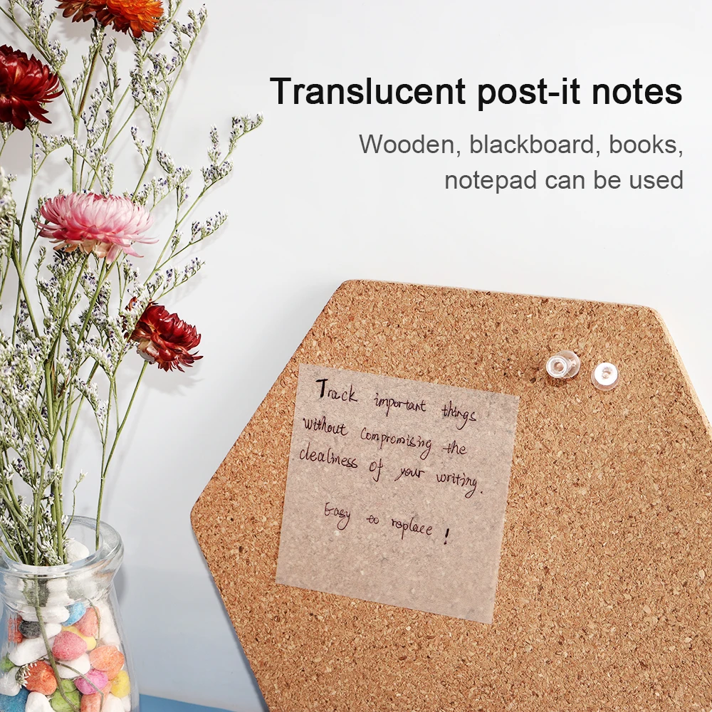 

Transparent sticky notes pad 3x3 Bookmark Memo Pad Lot Transparent Sticky Notes Set Self Adhesive Removable Waterproof