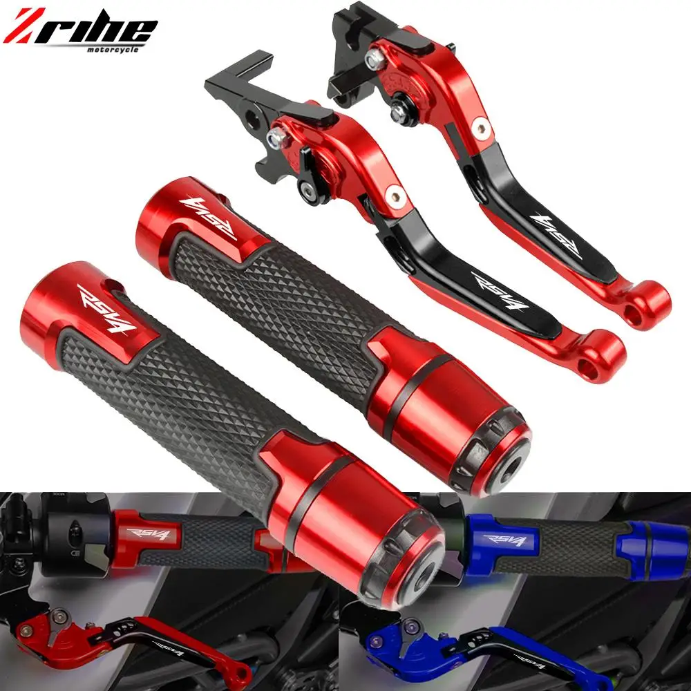 

Motorcycle Handle Grips Handlebar Brake Clutch Lever For Aprilia RSV4 RSV 4 FACTORY 2009-2019 2010 2011 2012 2013 2014 2015 2016