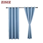 Затемняющие шторы для спальни, кухни, окна, однотонные занавески для гостиной, 100% полиэстер