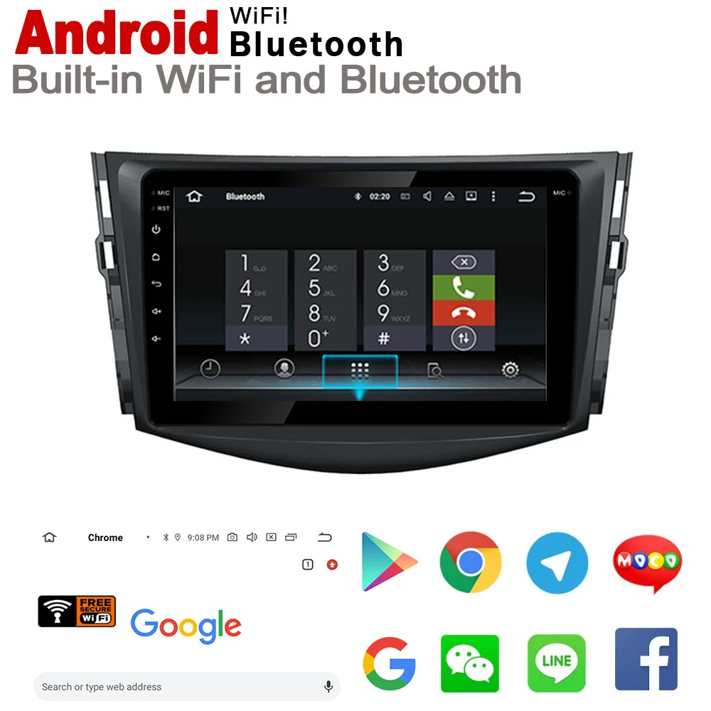 ZaiXi IPS 2 din Автомобильный dvd плеер Android для Toyota RAV4 2005 ~ 2012 GPS навигация Мультимедийная