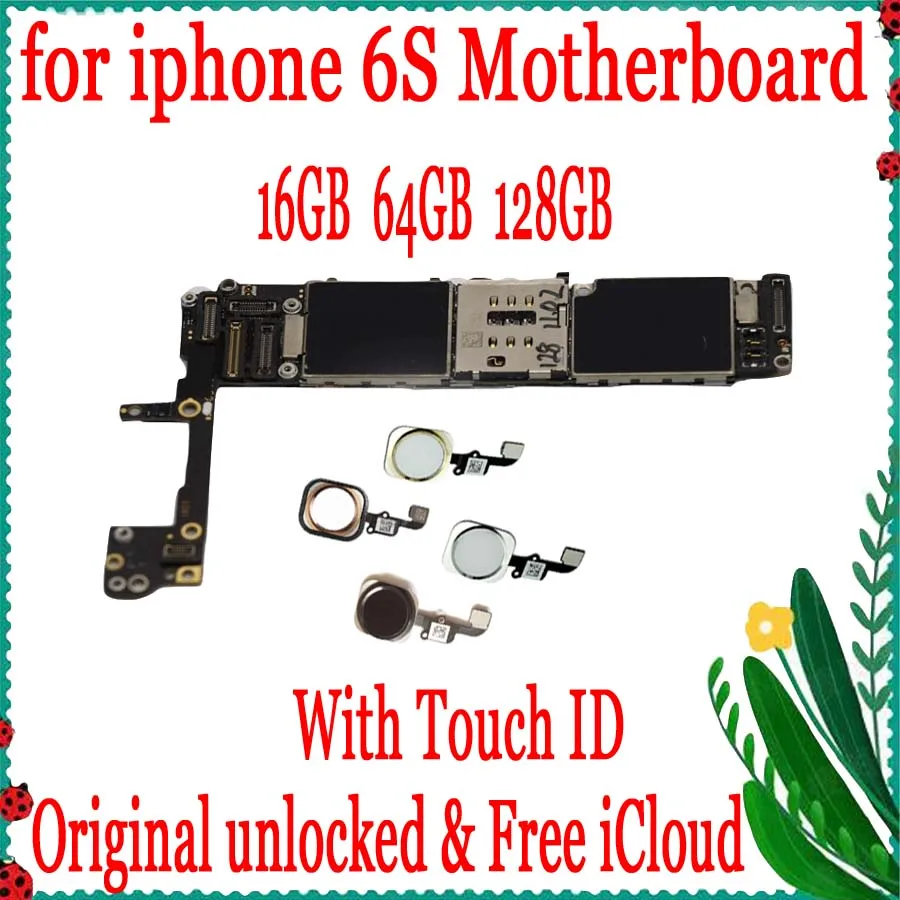 100% оригинальная разблокированная материнская плата для iphone 6S 4 7 дюйма с/без Touch ID